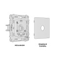 MA663030 Комплект механизма TV розетки проходной ALFA Антрацит серый 5-1000 MHz 4dB QUANT (AP6630, VM211) AMBRELLA VOLT