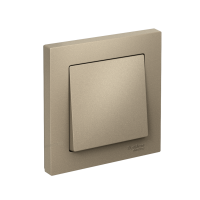 ATLASDESIGN 1-клавишный ВЫКЛЮЧАТЕЛЬ, сх.1, 10АХ, в сборе, быстрозажим. клем., ШАМПАНЬ ATN000512S