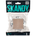SKANDY Выключатель 2-клавишный 10А SK-V04Sa песочный IEK