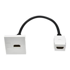 PRIMER РКМ-20-10-П Розетка мультимедийная HDMI M/M (2 модуля) белая IEK