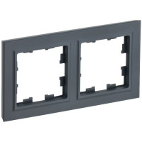 Рамка 2-м BRITE РУ-2-БрГ графит IEK BR-M22-K53