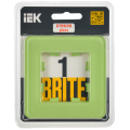 BRITE Рамка 1-местная РУ-1-2-Бр стекло эко грин RE IEK