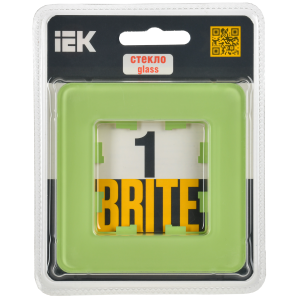 BRITE Рамка 1-местная РУ-1-2-Бр стекло эко грин RE IEK