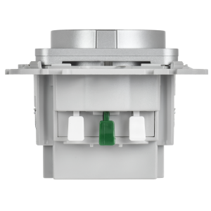 FLITE Розетка 1-местная с заземлением с защитными шторками 16А с USB A+C 20Вт безвинтовое крепление РСЮшс11-1-ФлА алюминий IEK