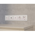 MA211010 Комплект механизма розетки ALFA Жемчуг 2USB AC 20W быстрая зарядка QUANT AP2110, VM177 AMBRELLA VOLT