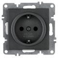 Arvia Electric, L/K Механизм, Розетка с заземлением, (графит)