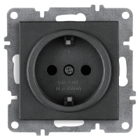 Arvia Electric, L/K Механизм, Розетка с заземлением, (графит)