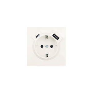 ZIMA Розетка сз TC  USB разъем слоновая кость