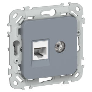 FLITE Розетка 2-местная RJ45/TV категория 5Е UTP РКТВ5е-2-0-ФлМ маренго IEK