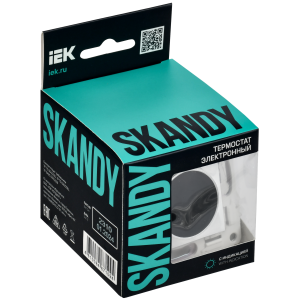 SKANDY Термостат электронный с индикацией SK-T01W арктический белый IEK