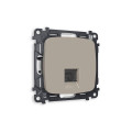 MO372010 Комплект механизма компьютерной розетки OMEGA Серо-бежевый матовый RJ-458P8C CAT6 с шторкой QUANT OP3720, VM188 AMBRELLA VOLT