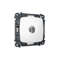 MO113005 Комплект механизма TV розетки оконечной экранированной 5-1000MHz 3dB OMEGA Белый глянец QUANT OP1130, VM199 AMBRELLA VOLT