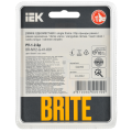 BRITE Рамка 1-местная РУ-1-2-Бр стекло белый RE IEK