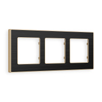 AF580543 Рамка ALFA Arctic Черный Стекло органическоеШампань 3-ая AMBRELLA VOLT