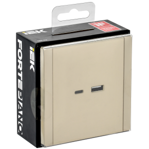 FORTE&PIANO Розетка USB A+C 18Вт FP451 ваниль IEK