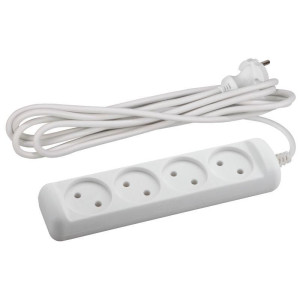 Удлинитель 4х3м без заземл. 10А IP20 U-4-3m-2х1 ПВС 2х1 Эра Б0028362