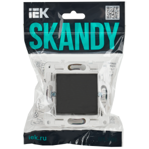 SKANDY Выключатель 1-клавишный проходной 10А SK-V02G графит IEK