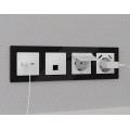 MA132005 Комплект механизма компьютерной розетки RJ-45 экранированной с автоматической защитной шторкой ALFA Белый матовый QUANT AP1320, VM185 AMBRELLA VOLT