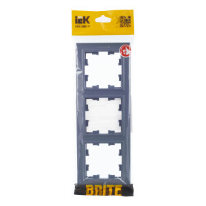 BRITE Рамка 3-местная РУ-3-БрМ маренго IEK