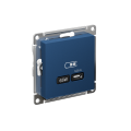 ATLASDESIGN USB РОЗЕТКА тип-C 65Вт высокоскор.заряд. QC, PD, механизм, АКВАМАРИН ATN001127