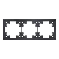 Трехместная рамка классик, черный сатин (35930 MB)