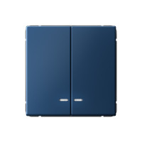 ARTGALLERY 2-клавишный ВЫКЛЮЧАТЕЛЬ с подсветкой, сх.5а, 10АХ, механизм, быстрозажим. клем., АКВАМАРИ GAL001153S