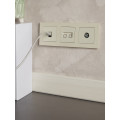 BRITE Рамка 3-местная РУ-3-Бр бежевый рифленый IEK