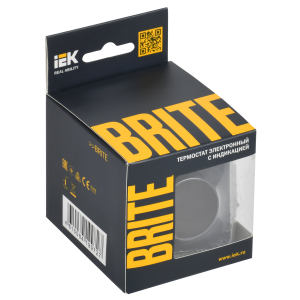 BRITE Термостат электронный с индикацией ТС10-1-БрМ маренго IEK