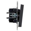 BRITE Выключатель 1-клавишный проходной с индикацией 10А ВС10-1-7-БрГ графит IEK