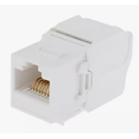 Вставка Keystone с коннектором RJ45 Cat 6, белый RIKETT (147406 WT)
