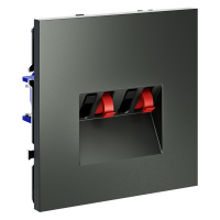 Розетка акустическая встраиваемая VOLTUM S70 4-местная, (титан)