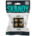 SKANDY Аудиорозетка 4-местная SK-A01Bl черный IEK