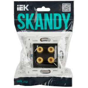 SKANDY Аудиорозетка 4-местная SK-A01Bl черный IEK