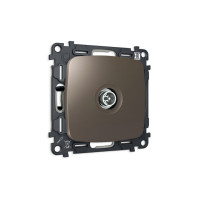 MO643005 Комплект механизма TV розетки оконечной экранированной 5-1000MHz 3dB OMEGA Темная бронза матовый QUANT OP6430, VM199 AMBRELLA VOLT