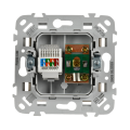 FLITE Розетка 2-местная RJ45/TV категория 5Е UTP РКТВ5е-2-0-ФлЛ льняной IEK