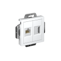 ATLASDESIGN РОЗЕТКА двойная HDMI+RJ45, кат. 5е, механизм, БЕЛЫЙ ATN000182