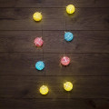 Гирлянда светодиодная Карамельки 1.5м 10LED тепл. бел. 0.1Вт IP20 провод ПВХ прозр. элементы питания 2хAA (не в компл.) Neon-Night 303-082