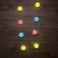 Гирлянда светодиодная Карамельки 1.5м 10LED тепл. бел. 0.1Вт IP20 провод ПВХ прозр. элементы питания 2хAA (не в компл.) Neon-Night 303-082