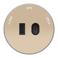 MULTITRACK Розетка 2хUSB (тип А+С) 18 Вт, 5 В/3 А ПЕСОЧНЫЙ MTK13003P