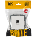BRITE Розетка телефонная RJ11 РТ10-БрБ белый IEK