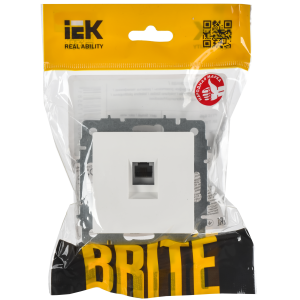 BRITE Розетка телефонная RJ11 РТ10-БрБ белый IEK
