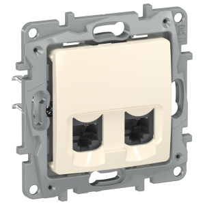 IEKETIKA Розетка компьютерная двойная RJ45 категория 5Е UTP 6723551 слоновая кость IEK