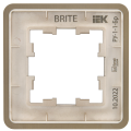 BRITE Рамка 1-местная РУ-1-1-Бр металл латунь RE IEK