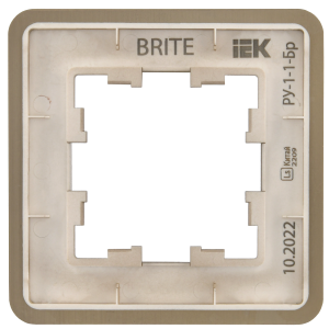 BRITE Рамка 1-местная РУ-1-1-Бр металл латунь RE IEK