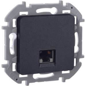 INSPIRIA Розетка компьютерная RJ45 категория 6 UTP антрацит