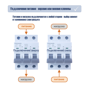 Выключатель автоматический VOLTHAUS VYM9 3Р 63А (С) 6кА