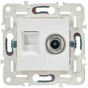 SKANDY Розетка двойная TV+RJ45 кат.5E SK-A14W арктический белый IEK
