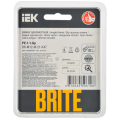 BRITE Рамка 1-местная РУ-1-1-Бр металл алюминий RE AL IEK