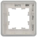 BRITE Рамка 1-местная РУ-1-1-Бр металл алюминий RE IEK