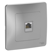 BLANCA С/У РОЗЕТКА компьютерная RJ45, кат.5E, АЛЮМИНИЙ BLNIS045003